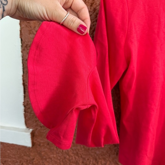 Maeve by Anthropologie Women’s New Red Long Sleeve Bell Sleeve Blouse XS Flawed - Picture 3 of 6